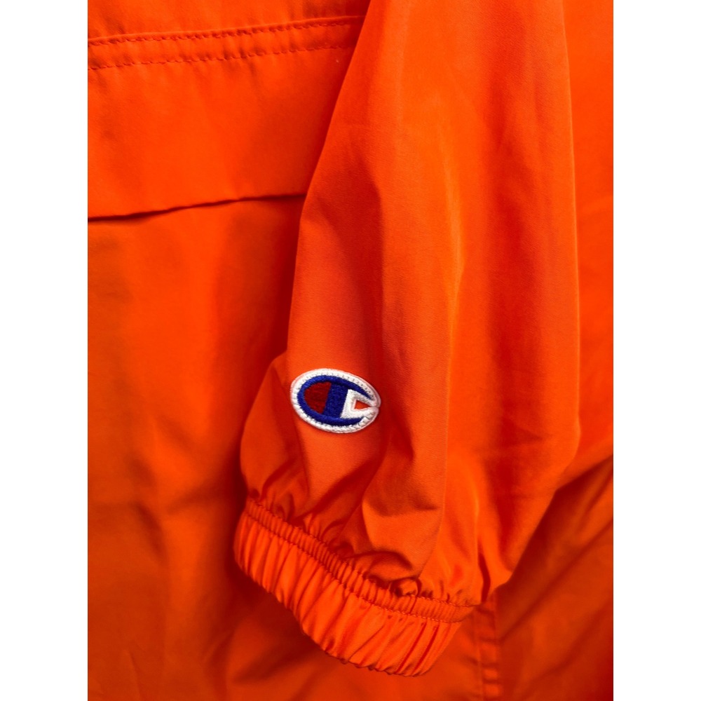Champion Clemson Tigers Mens 2XL Orange Half Zip Packable Windbreaker Jacket - Picture 5 of 15